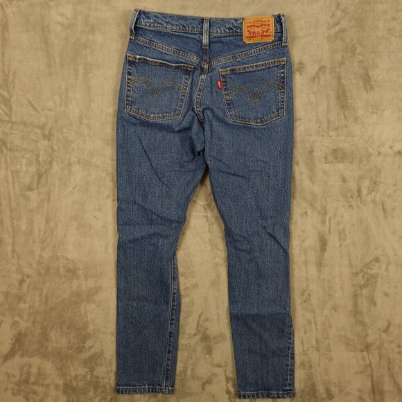Levi's jeans 501 skinny women's 25 blue denim button fly red tab - Picture 9 of 15